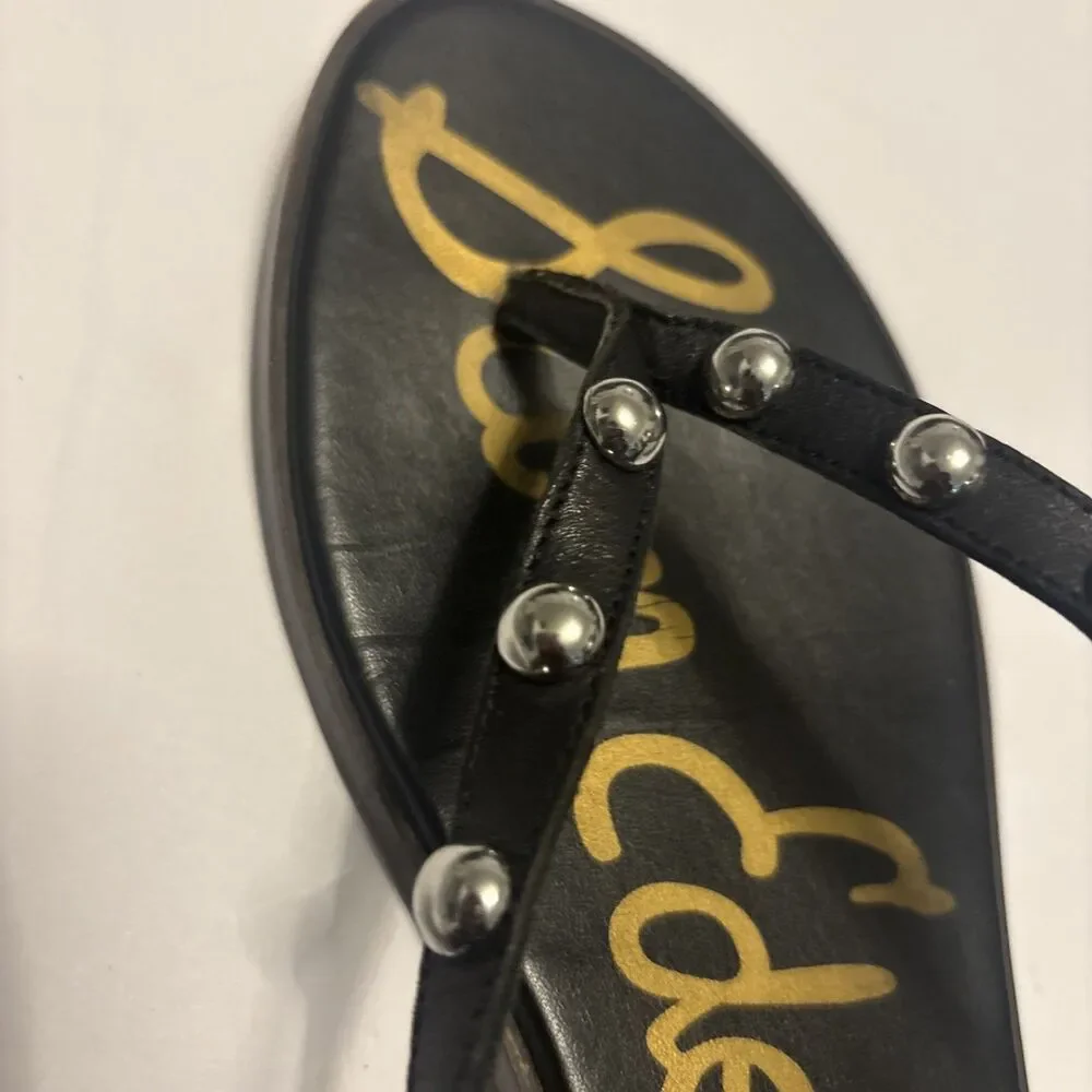 Sam Edelman Women’s Elisha Strappy Studded Leather Sandals Black Size 9 - Picture 11 of 13